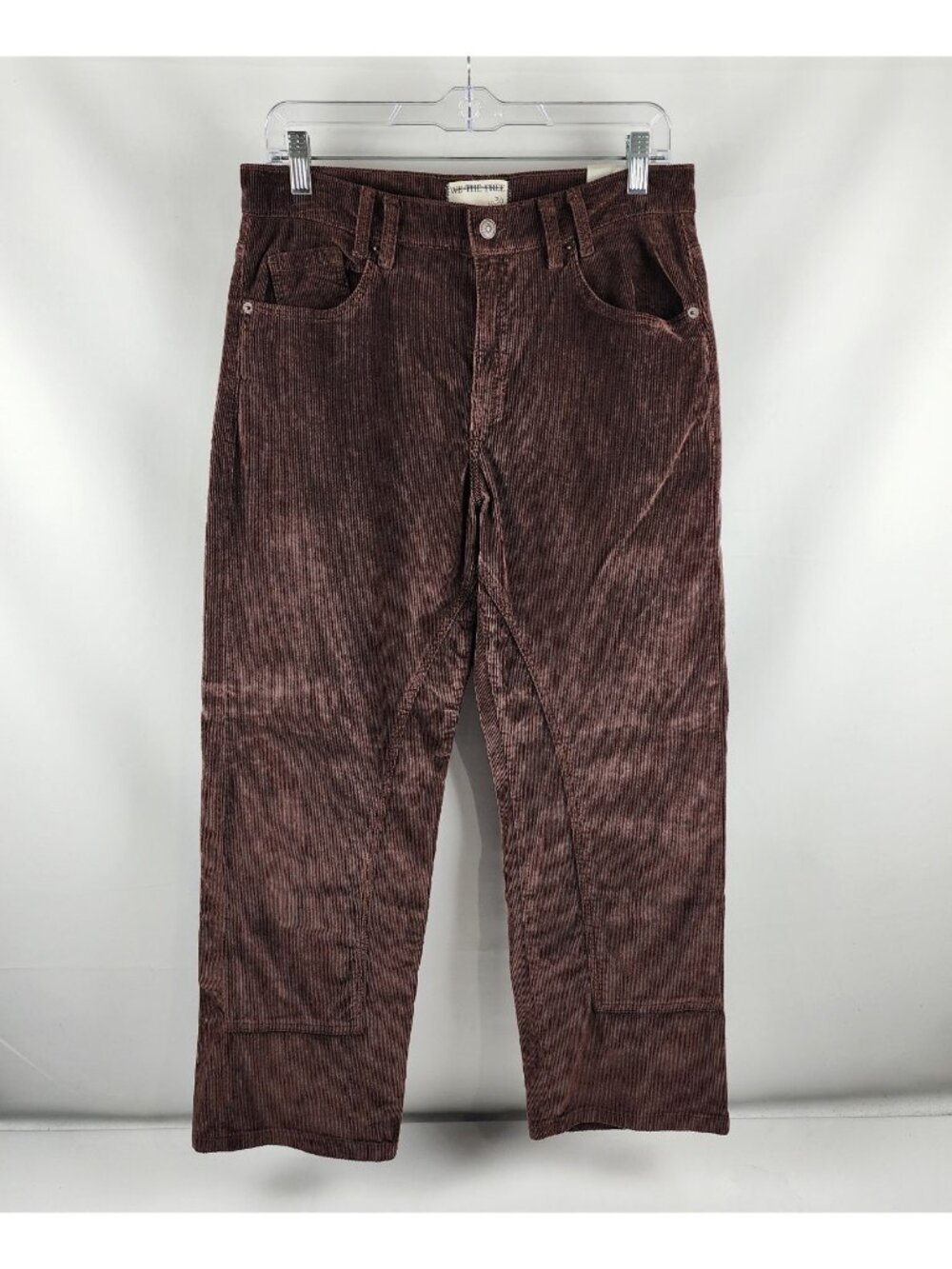 We The Free Jeans Womens (30x27) Brown Corduroy Risk Taker Cord Straight Leg NWT